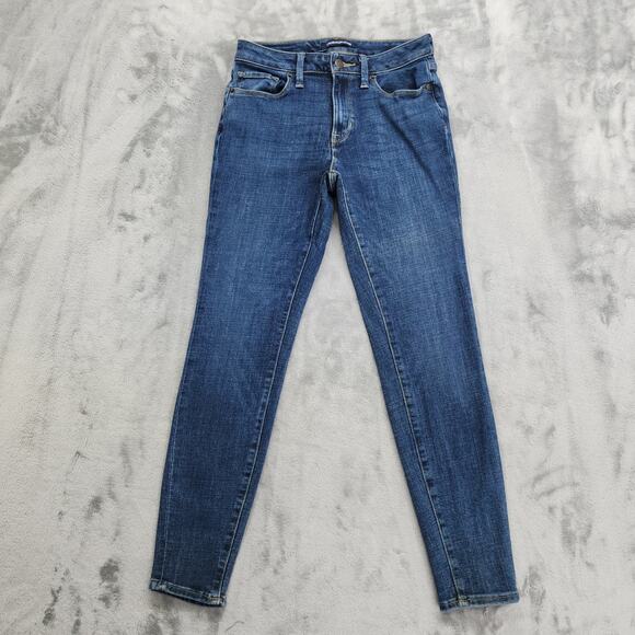 Calvin Klein Jeans Womens 6 Blue Dark Wash Contour Skinny Stretch Denim Ankle - Picture 1 of 11